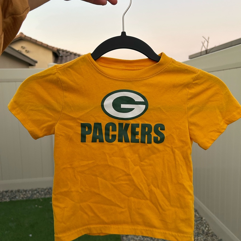 NFL Packers Kids Gold Tee